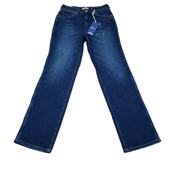 Wrangler Wild West 603 High Rise Straight Jeans Stretch Blue Size 26x28 Cropped - Picture 2 of 10